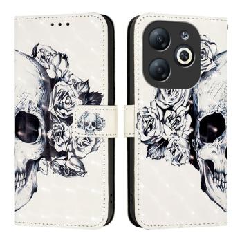 ART Peňaženkový kryt pre Infinix Smart 8 SKULL