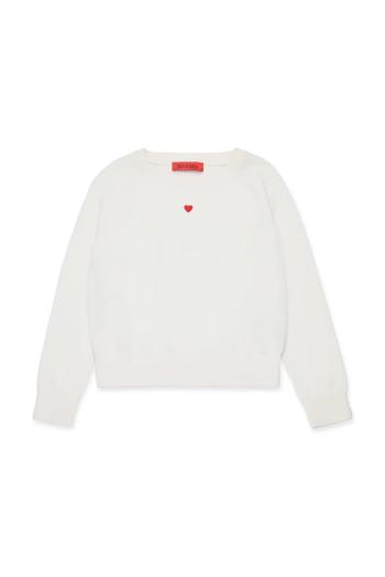 Detský vlnený sveter MAX&Co. MAXK1F KNITWEAR biela farba, ľahký, MX0003