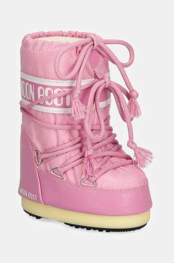 Detské snehule Moon Boot ICON NYLON ružová farba, 80D1400440
