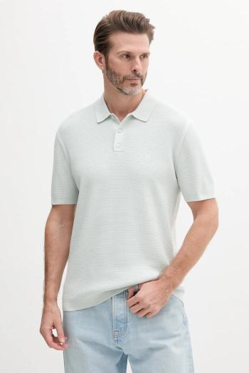 Polo tričko Calvin Klein pánske, zelená farba, jednofarebné, K10K114465