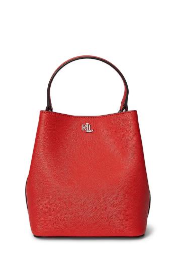 Kožená kabelka Lauren Ralph Lauren oranžová farba, 431969365