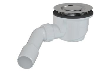 Vaničkový sifón dizajnový MULTI 90 x 40/50mm chróm krytka E90KOCRD