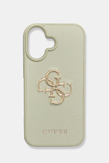 Puzdro na mobil Guess iPhone 16 zelená farba, GUHCP16SPGT4MBN