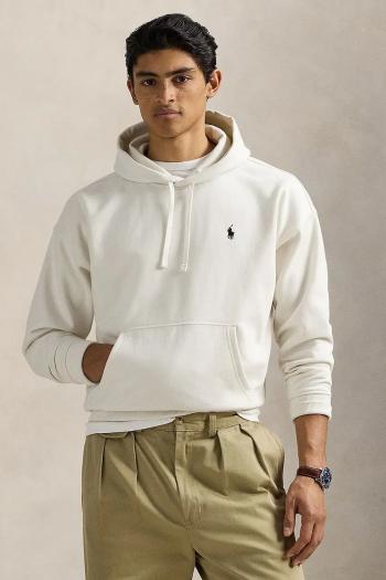 Mikina Polo Ralph Lauren pánska, biela farba, s kapucňou, jednofarebná, 710964718