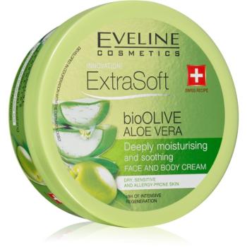 Eveline Cosmetics Extra Soft hydratačný a ukľudňujúci krém pre citlivú pokožku Bio Olive & Aloe Vera 175 ml