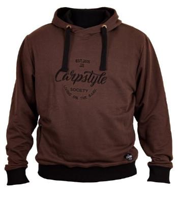 Carpstyle mikina brown forest hoodie - l