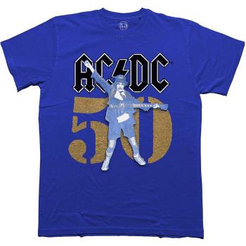 AC/DC tričko Gold Fifty Modrá XXL