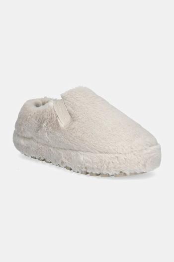 Papuče Calvin Klein Jeans HOME ANKE SLIPPER WN FUR béžová farba, YW0YW01596