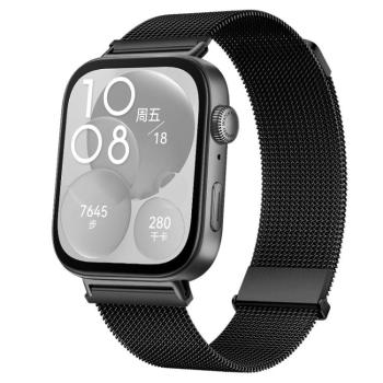 MILANESE Kovový remienok pre Huawei Watch Fit 4 / Fit 4 Pro čierny