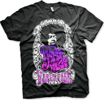 Jimi Hendrix Tričko Purple Haze World Tour Unisex Black 2XL