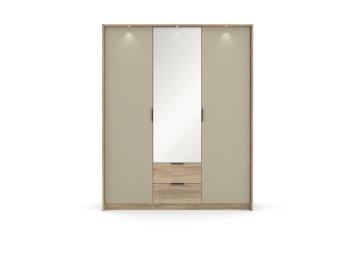 ArtLas Šatníková skriňa IGLIO 165 3D2S | s LED osvetlením