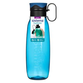 SISTEMA Hydrate Tritan fľaša Traverse so slamkou modrá 650 ml