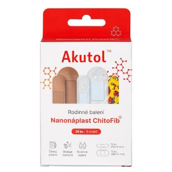AKUTOL® Nanonáplasť ChitoFib® rodinné balenie 25 kusov
