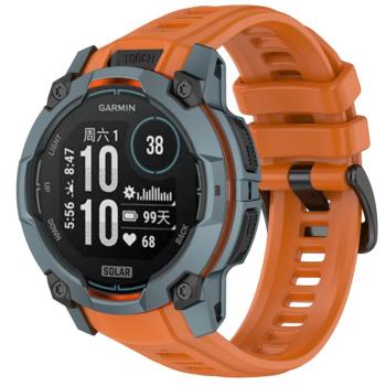 SILICONE Vymeniteľný remienok pre Garmin Instinct 3 50mm oranžový