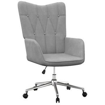 Relaxačné kreslo svetlo sivé textil, 327633
