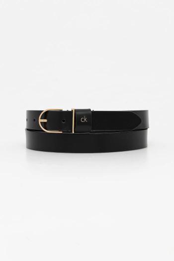 Kožený opasok Calvin Klein čierna farba, LV04F7039G