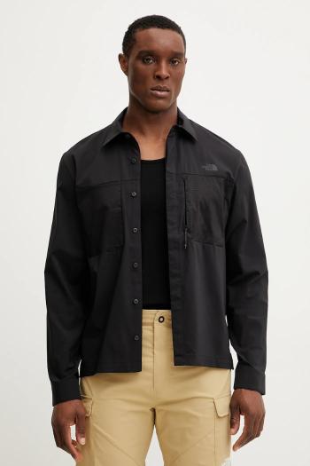 Košeľa The North Face Lightrange čierna farba, regular, s klasickým golierom, NF0A8B53JK31