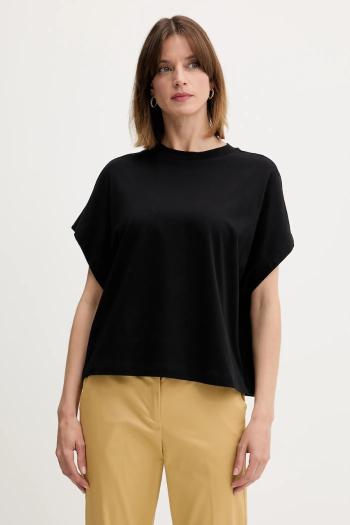 Bavlnené tričko United Colors of Benetton dámske, čierna farba, 3096D1071