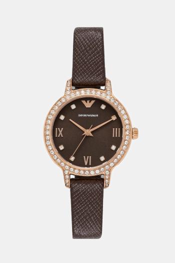 Hodinky Emporio Armani dámske, hnedá farba, AR11555