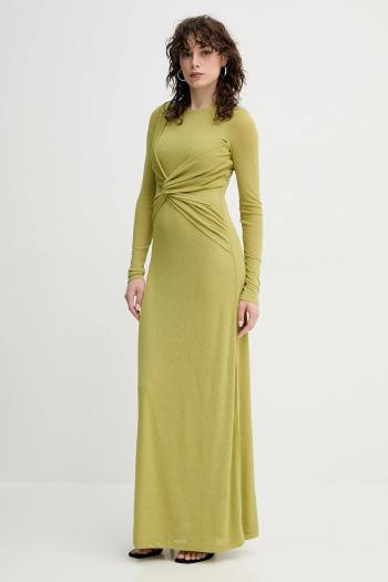 Šaty Nanushka ROZAL zelená farba, maxi, áčkový strih, NW25RSDR16464