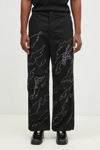 Bavlnené nohavice Maharishi Dpm: Sparse Bonsai Snopants čierna farba, rovné, 5340.BLACK