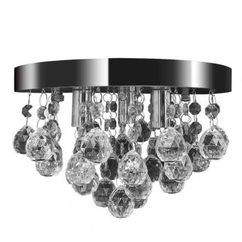 Stropná lampa luster krištáľ / chróm Dekorhome