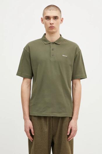Bavlnené polo tričko Barbour Dunand OS Polo Shirt zelená farba, jednofarebné, MML1426