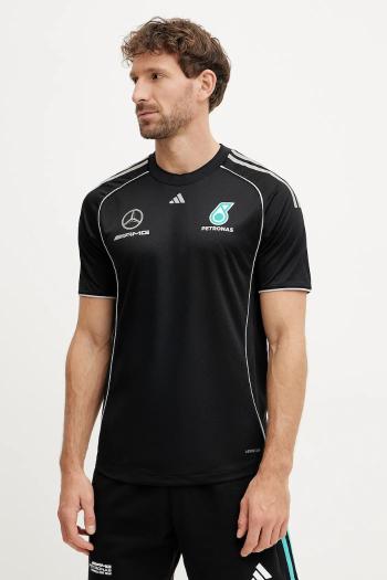 Tričko adidas x Mercedes pánske, čierna farba, vzorovaný, JX8245