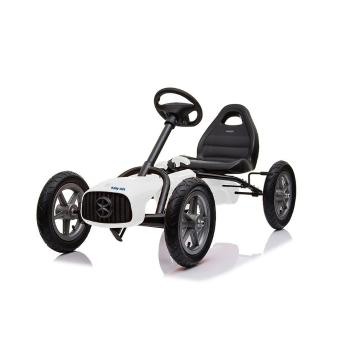 Baby Mix Detská šliapacia motokára Go-kart Buggy, biela