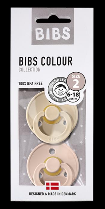 BIBS Colour Cumlíky z prírodného kaučuku, veľkosť 2, Vanilla/Blush 2 ks