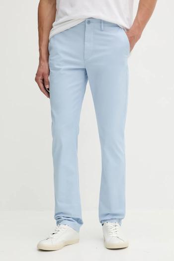 Nohavice Tommy Hilfiger modrá farba, rovný strih, MW0MW40262