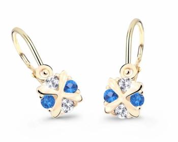 Cutie Jewellery Zlaté detské náušnice C2153-10-X-1 modrá