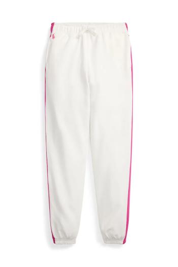 Detské tepláky Polo Ralph Lauren biela farba, jednofarebné, 313957361001