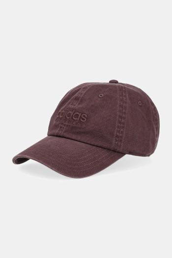 Bavlnená šiltovka adidas hnedá farba, JX5763