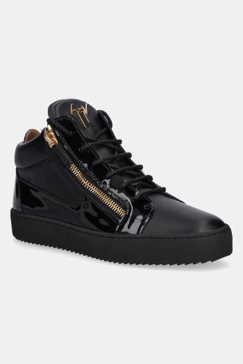 Kožené tenisky Giuseppe Zanotti Maylondon čierna farba, RU50001.003