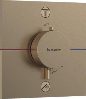 Sprchová a vaňová batéria Hansgrohe ShowerSelect Comfort E bez podomietkového telesa kartáčovaný bronz 15578140
