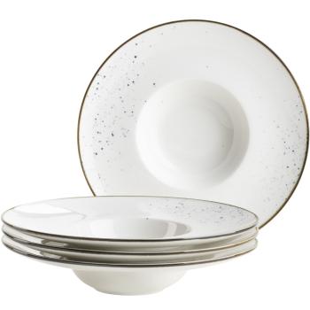 Mäser 4-dielna súprava gurmánskych tanierov Pintar White modré bodky 26 cm