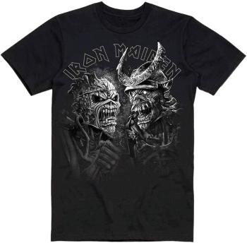 Iron Maiden Tričko Senjutsu Large Grayscale Heads Unisex Black S