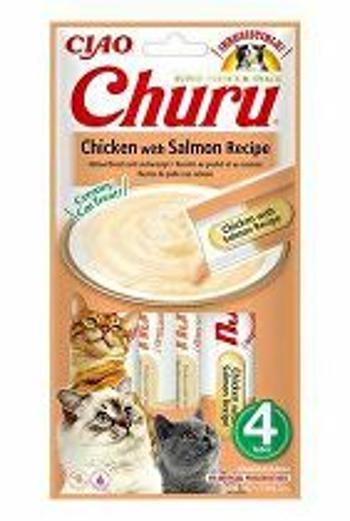 Churu Cat kuracie mäso s lososom 4x14g + Množstevná zľava