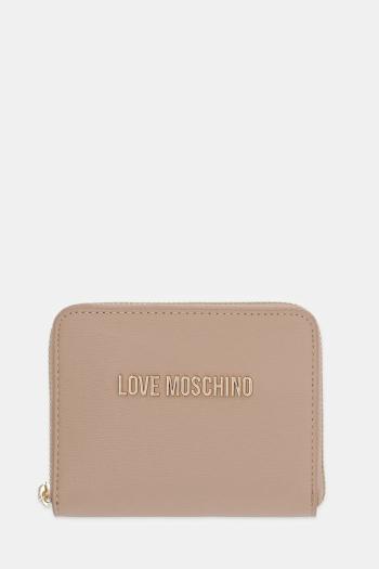 Peňaženka Love Moschino dámska, béžová farba, JC5702PP1