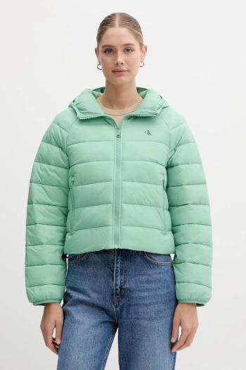 Bunda Calvin Klein Jeans zelená farba, prechodná, LV047C510G