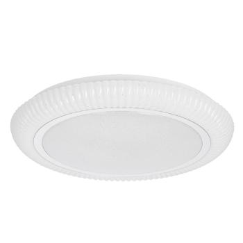 Stropné svietidlo GILLY, plafón, 38 cm, 24 W, LED, 4000K, tienidlo, biele+chróm