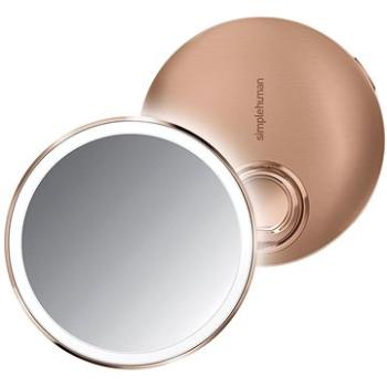 Simplehuman Sensor Compact, LED svetlo, 3× zväčšenie, Rose Gold (ST3040)