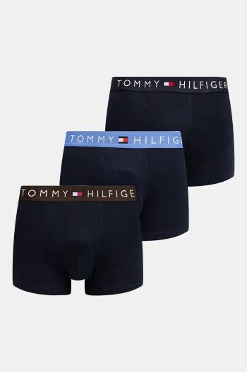 Boxerky Tommy Hilfiger 3-pak pánske, tmavomodrá farba