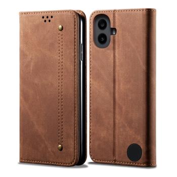 DENIM Peňaženkový kryt pre CMF Phone 1 hnedý