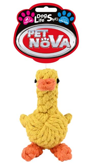 Pet Nova ROPE-DUCK hračka z lana pre psa