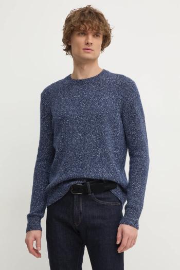 Sveter United Colors of Benetton pánsky, tmavomodrá farba, 1VZBU109G