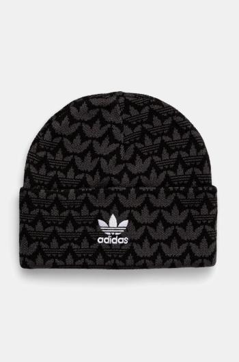 Čiapka adidas Originals Monogram čierna farba, z hrubej pleteniny, IY4043