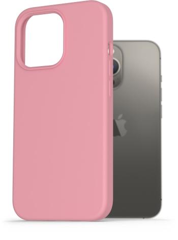 Telefon tok AlzaGuard Premium Liquid Silicone Case iPhone 13 Pro rózsaszín tok