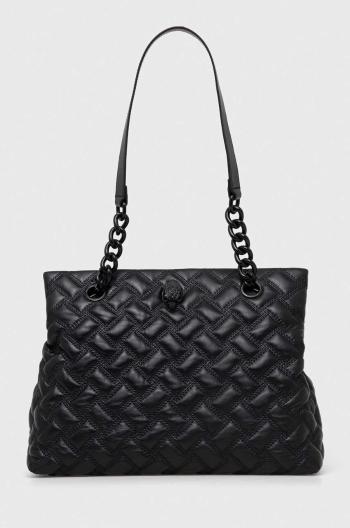 Kožená kabelka Kurt Geiger London čierna farba